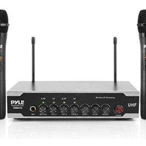 Micrófono Inalámbrico Marca Pyle, Dual /karaoke /negro