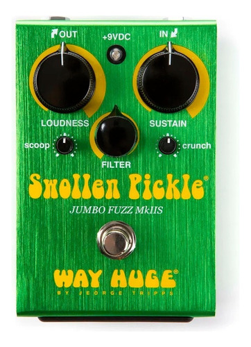 Pedal Dunlop Swollen Pickle Miis Fuzz Way Huge Whe401, Color Verde