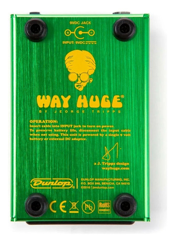 Pedal Dunlop Swollen Pickle Miis Fuzz Way Huge Whe401, Color Verde - Imagen 4