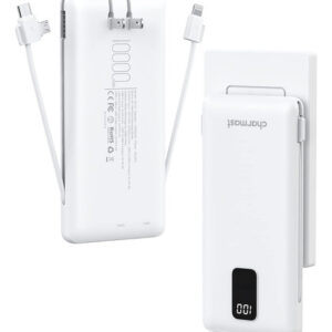 Cargador Portatil Charmast Con Cables Integrados Y Enchufe D