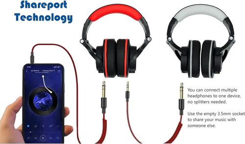 Auriculares Tipo Headset Prosonic Dj2g, Con Entradas Para Jack De 3.5mm Y 6.5mm, Tecnologia Shareport, Con Funcionalidad Ergonómica Plegable. - Imagen 4