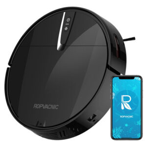 Ropvacnic Robot Aspirador Con Succión Ciclónica 3000pa, App Color Negro