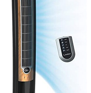 Ventilador Torre Lasko, Con Ionizador, 3 Velocidades, Negro