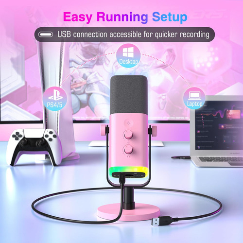 Fifine Microfono Dinamico Xlr/usb Para Grabacion De Podcasts - Imagen 4