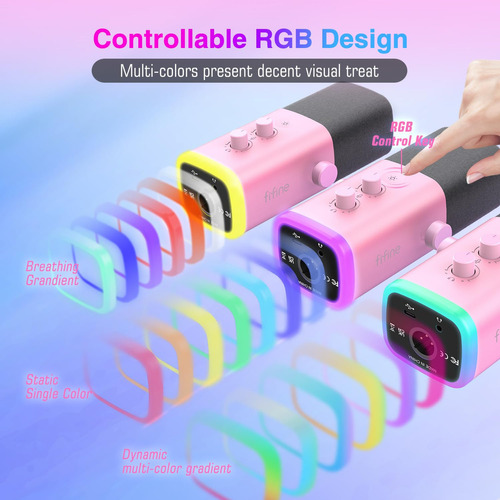 Fifine Microfono Dinamico Xlr/usb Para Grabacion De Podcasts - Imagen 5