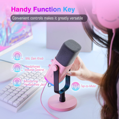 Fifine Microfono Dinamico Xlr/usb Para Grabacion De Podcasts - Imagen 6