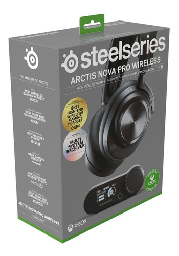 Auriculares Inalámbricos Steelseries Arctis Nova Pro Para Xbox Color Black