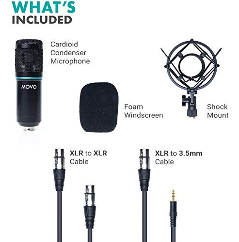 Micrófono De Condensador Cardioide Universal Movo Pc-m6 Con - Imagen 3