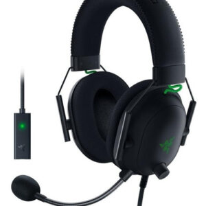 Auriculares Para Juegos Razer Blackshark V2 Con Cable Y Tarjeta De Sonido Usb, Color Negro