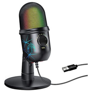 Microfono Usb De Condensador Rgb Mrsdy V5 | Reduccion Ruido Color Black