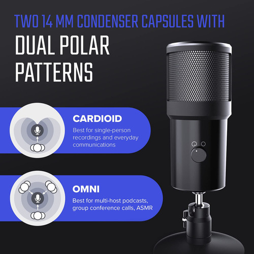 Microfono Usb Mic M3 De 24 Bits/96 Khz Con Patrones Cardioid - Imagen 3