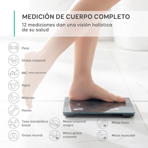 Báscula Digital Eufy Smart Scale C1 Negra, Hasta 180 Kg - Imagen 4