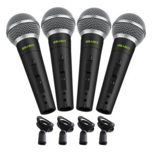 Gearit Microfono Vocal Dinamico Interruptor Clip De Microfon