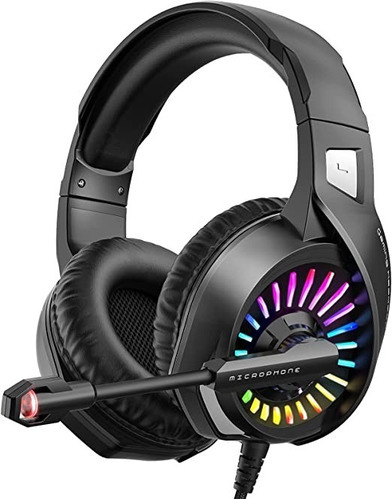 Audífonos Gamer Ziumier C/ Rgb/ Mic. Negros