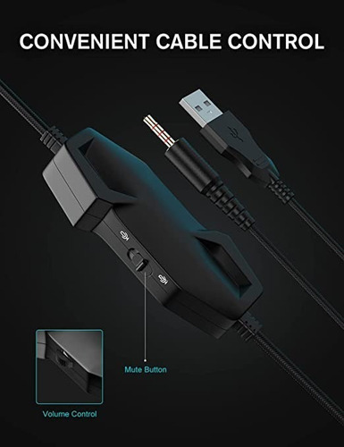 Audífonos Gamer Ziumier C/ Rgb/ Mic. Negros - Imagen 6