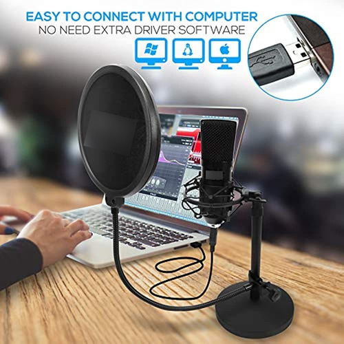 Kit De Grabación De Podcasts Con Micrófono Usb - Micrófono C - Imagen 4