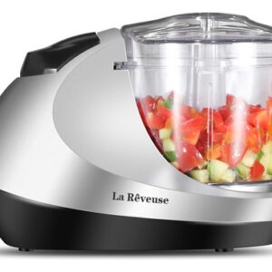 La Reveuse Mini Picadora Eléctrica De Alimentos, Cortador . Color Plateado