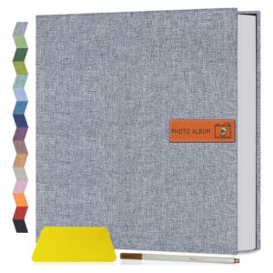 Popotop Álbum De Fotos Grande Autoadhesivo De 4 X 6 Pulgad. Color Gris