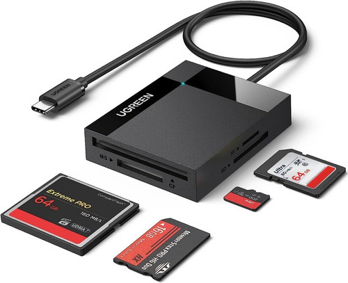 Lector De Tarjetas Sd Ugreen Usb-c Microsd Cf Sd Tf Ms 4x1 - Imagen 3