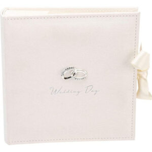 Haysom Interiors Gorgeous Ivory Suede Wedding Album Holding