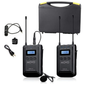 Movo Wmx-20 - Sistema De Micrófono Inalámbrico Uhf De 48 . Color Negro