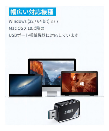 Lector De Tarjetas Sd Usb 3.0 2 En 1 De Anker Para Tarjetas - Imagen 5