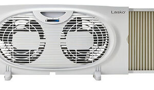 Ventilador Lasko De Ventana Doble De 22''- 32'' Ancho W07350 Color De La Estructura Blanco Color De Las Aspas Blanco Diámetro 27 Cm