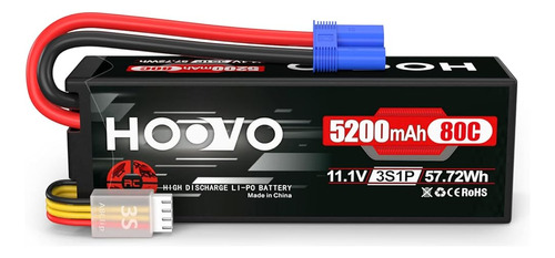 Hoovo 3s 11.1v Lipo Batería 5200mah 80c Hard Case Battery Co