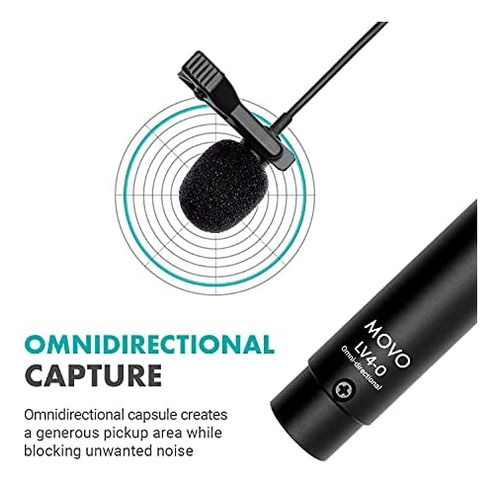 Movo Lv4-o2 Xlr Phantom Power Juego De Micrófono Lavalier Om - Imagen 5