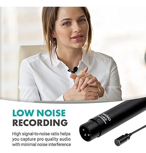 Movo Lv4-o2 Xlr Phantom Power Juego De Micrófono Lavalier Om - Imagen 8