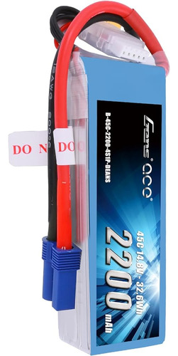Batería Lipo Gens Ace 4s 14.8v 2200mah 45c Lipo Batería Con