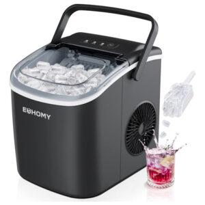 Euhomy Maquina De Fabricacion De Hielo De Encimera Con Mango