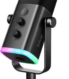 Fifine Am8 Micrófono Dinámico Xlr/usb Grabación Rgb Soporte