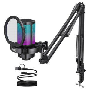 Micrófono Condensador Con Soporte De Brazo Fifine A6t Color Negro