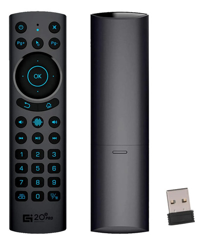 Control Universal Air Mouse G20s Pro Control Voz Smart Tv Pc Negro